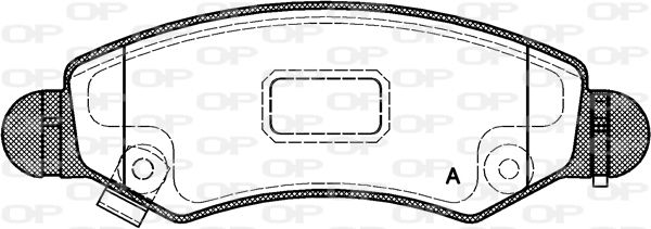 OPEN PARTS Комплект тормозных колодок, дисковый тормоз BPA0702.21
